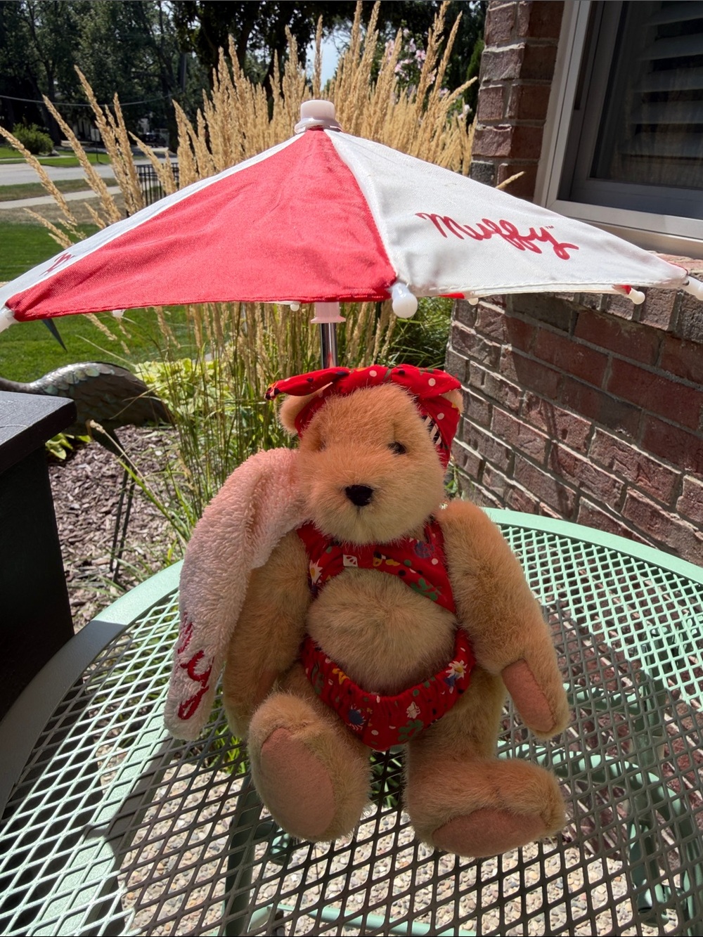 Muffy VanderBear At The Beach with Muffy Umbrella